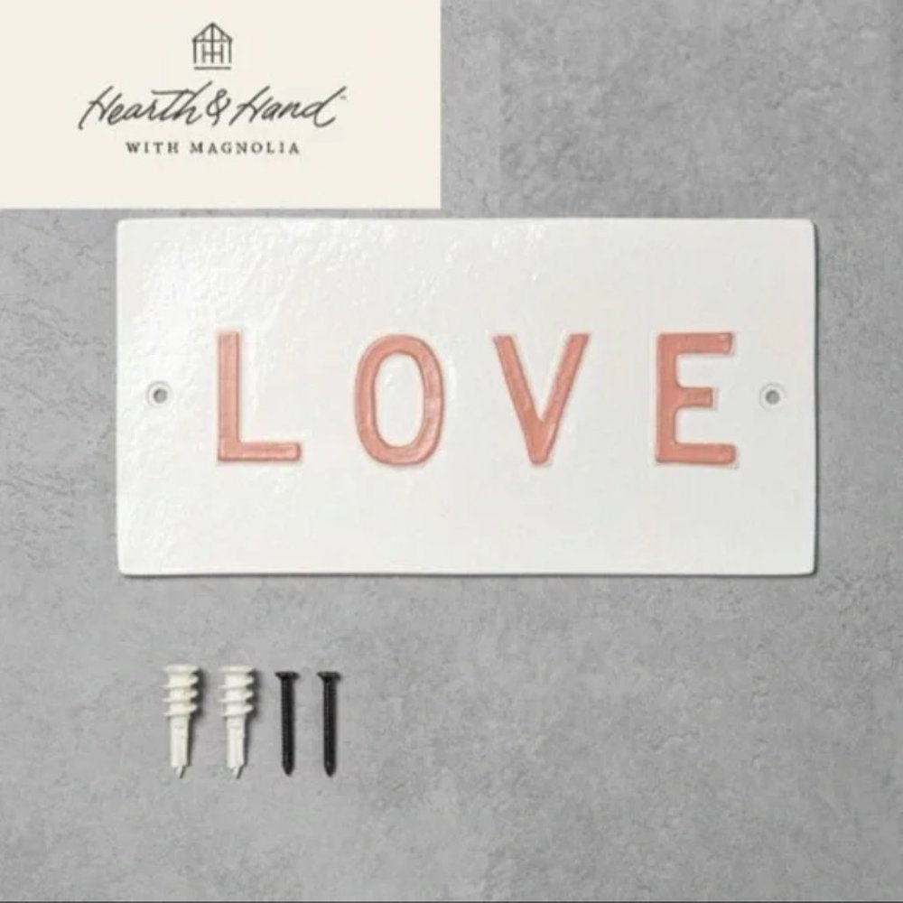 Hearth & Hand Love Wall Art Bedroom Office Sign Poster Home Decoration